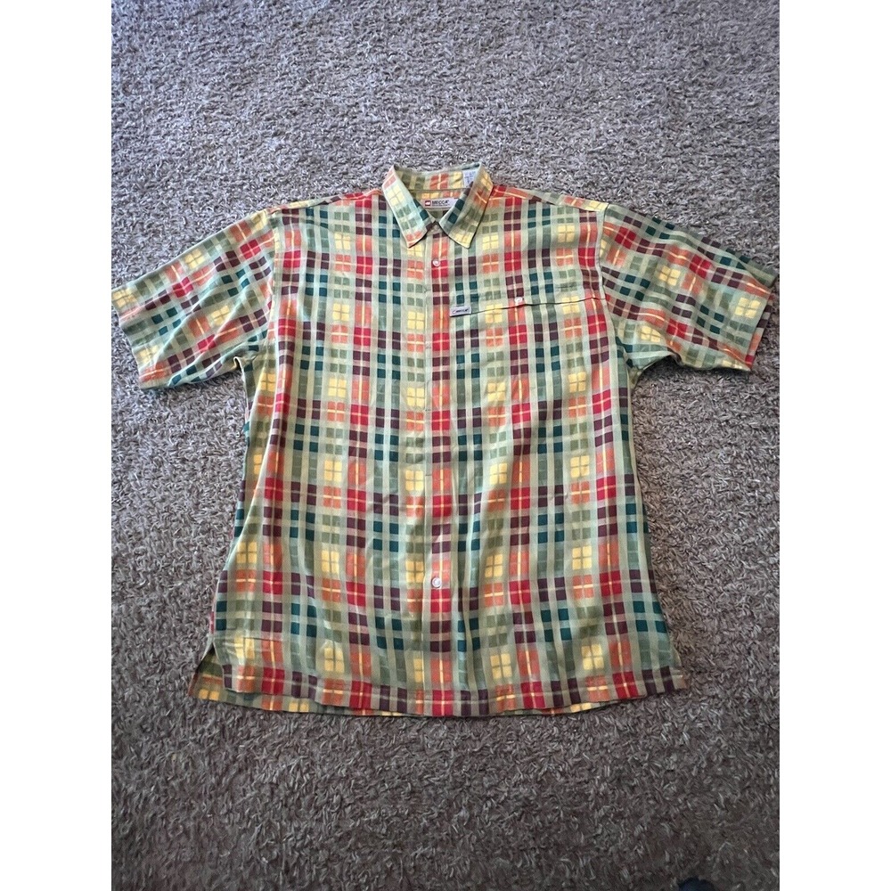 Mecca Men's Plaid Short Sleeve Button-up Shirt Size XL Excellent Condition!